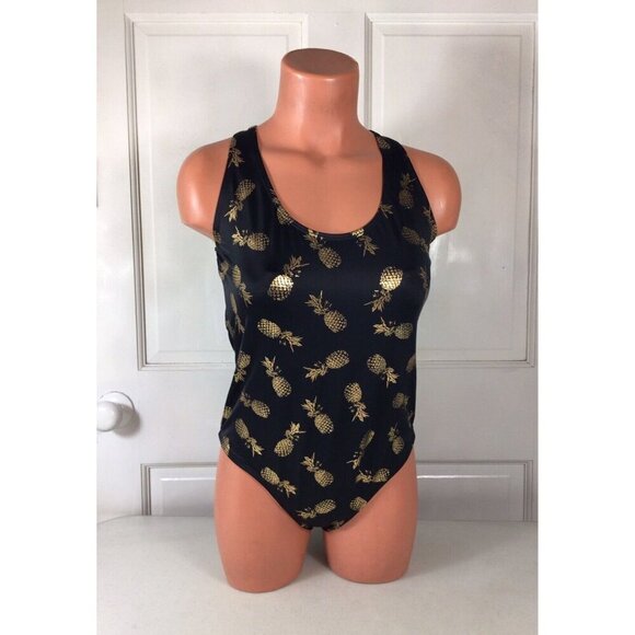 City Streets Pineapple Swimsuit Womens Medium - Picture 1 of 5